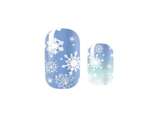 Snowflake - Winter - Holiday - Nail Wrap - Nail Strip - Dry Nail Polish