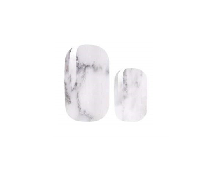 White Marble - Dry Nail Polish - Long Wear Nail Wraps