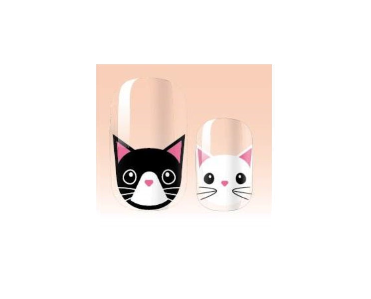 Transparent Cats - Dry Nail Polish - Long Wear Nail Wraps