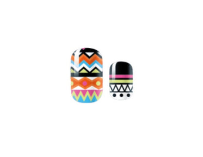 Colorful Tribal - Long Lasting Nail Wraps - Nail Strips - Dry Nail Polish