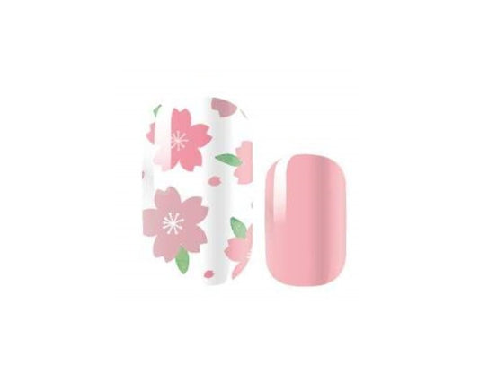 Pink Floral - Dry Nail Polish - Long Wear Nail Wraps