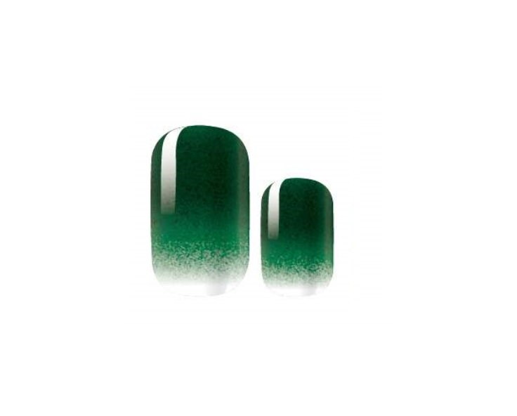 Dark Green Ombre - Emerald - Glitter - Nail Wrap - Nail Strips