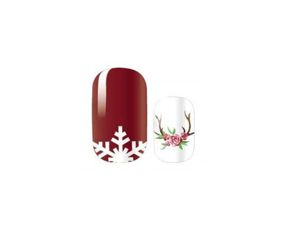 Christmas - Holiday - Snowflake - Reindeer - Nail Strip - Dry Nail Polish