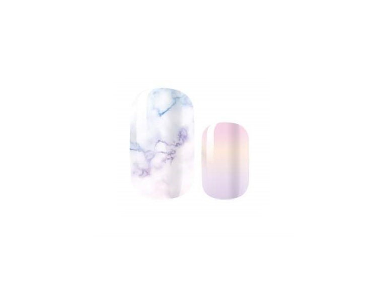 Rainbow Marble - Pastel - Dry Nail Polish - Long Wear Nail Wraps