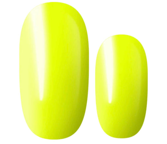 Neon Hi-lighter Yellow - Long Lasting Nail Wraps - Nail Strips - Dry Nail Polish