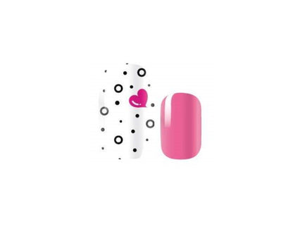 Pink Hearts - Long Lasting Nail Wraps - Nail Strips - Dry Nail Polish