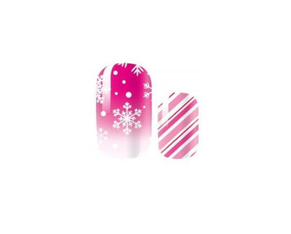 Pink Christmas - Long Lasting Nail Wraps - Nail Strips - Dry Nail Polish