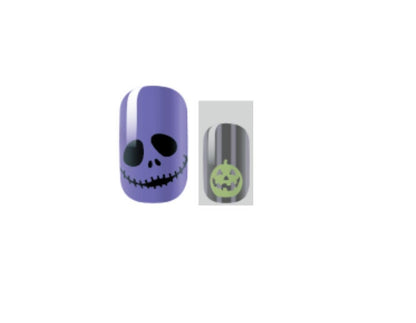 Glow in the dark - Halloween - Purple - Nail Wrap - Nail Strip - Halloween