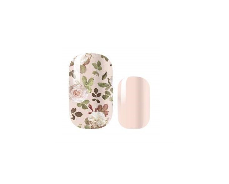 Peony - Pink Floral - Dry Nail Polish - Long Wear Nail Wraps