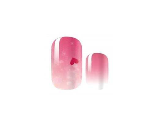 Valentine Nail Wraps - Pink Hearts - Long Lasting Nail Wraps - Nail Strips - Dry Nail Polish