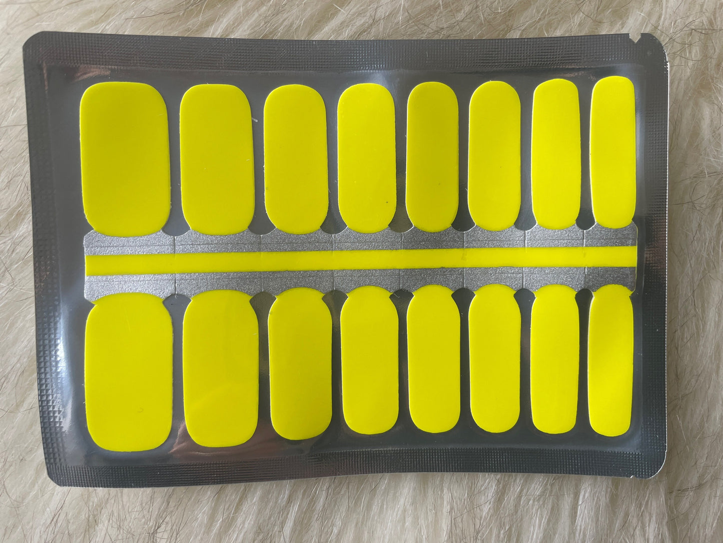 Lemon Yellow - Long Lasting Nail Wraps - Nail Strips - Dry Nail Polish