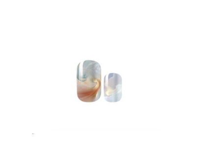 Semi transparent Marble Swirl - Pastel - Dry Nail Polish - Long Wear Nail Wraps