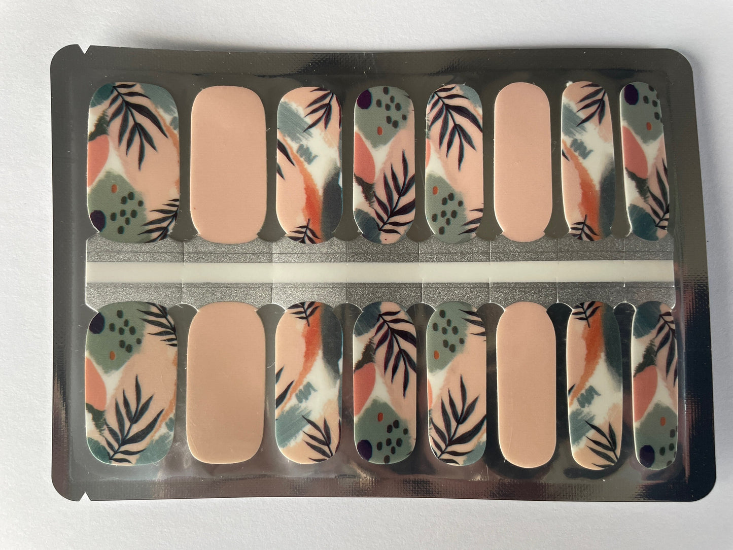 Abstract Botanical - Foliage - Nail Wrap - Dry Nail Polish