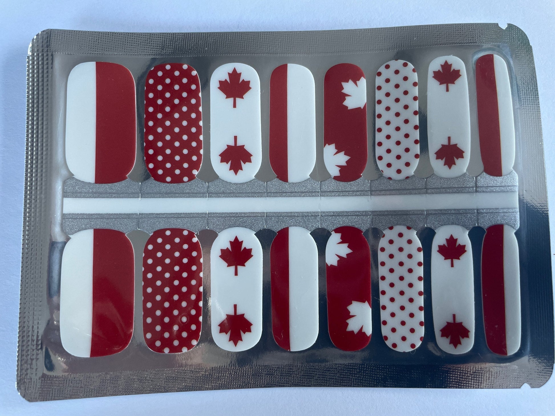 Canada - Canada Day - Red and White - Dry Nail Polish - Long Wear Nail Wraps