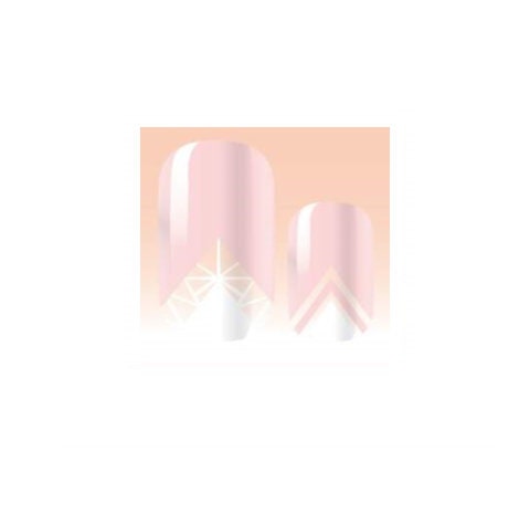 Transparent - Pink and White French Manicure - Dry Nail Polish - Long Wear Nail Wraps