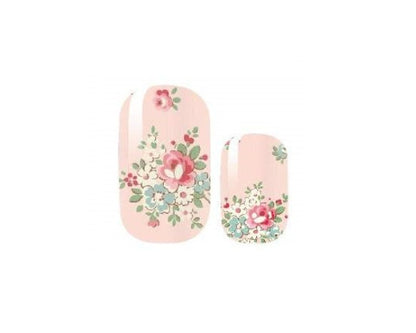 Spring Flowers - Pink Floral - Dry Nail Polish - Long Wear Nail Wraps - Nail Stickers