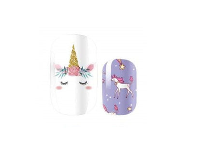 Unicorn - Purple Pastel - Dry Nail Polish - Long Wear Nail Wraps - Nail Stickers