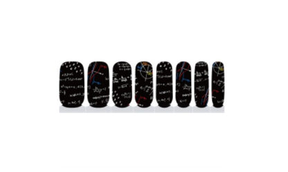 Black Chalkboard - Teacher Gift - Math - Nail Wrap - Nail Strips