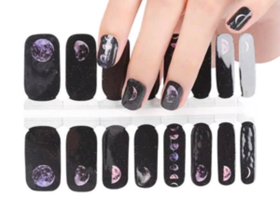 Moon phases - Long Lasting Nail Wraps - Nail Strips - Dry Nail Polish