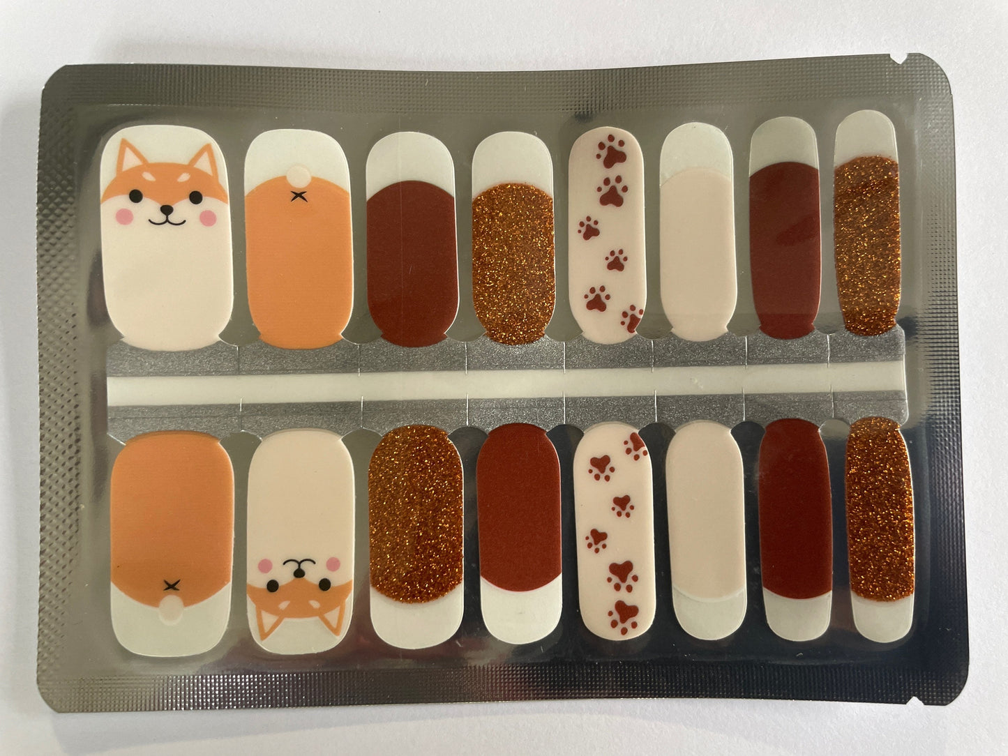 Corgi Dog - Animal Nail Sticker - Nail Wrap - Dry Nail Polish