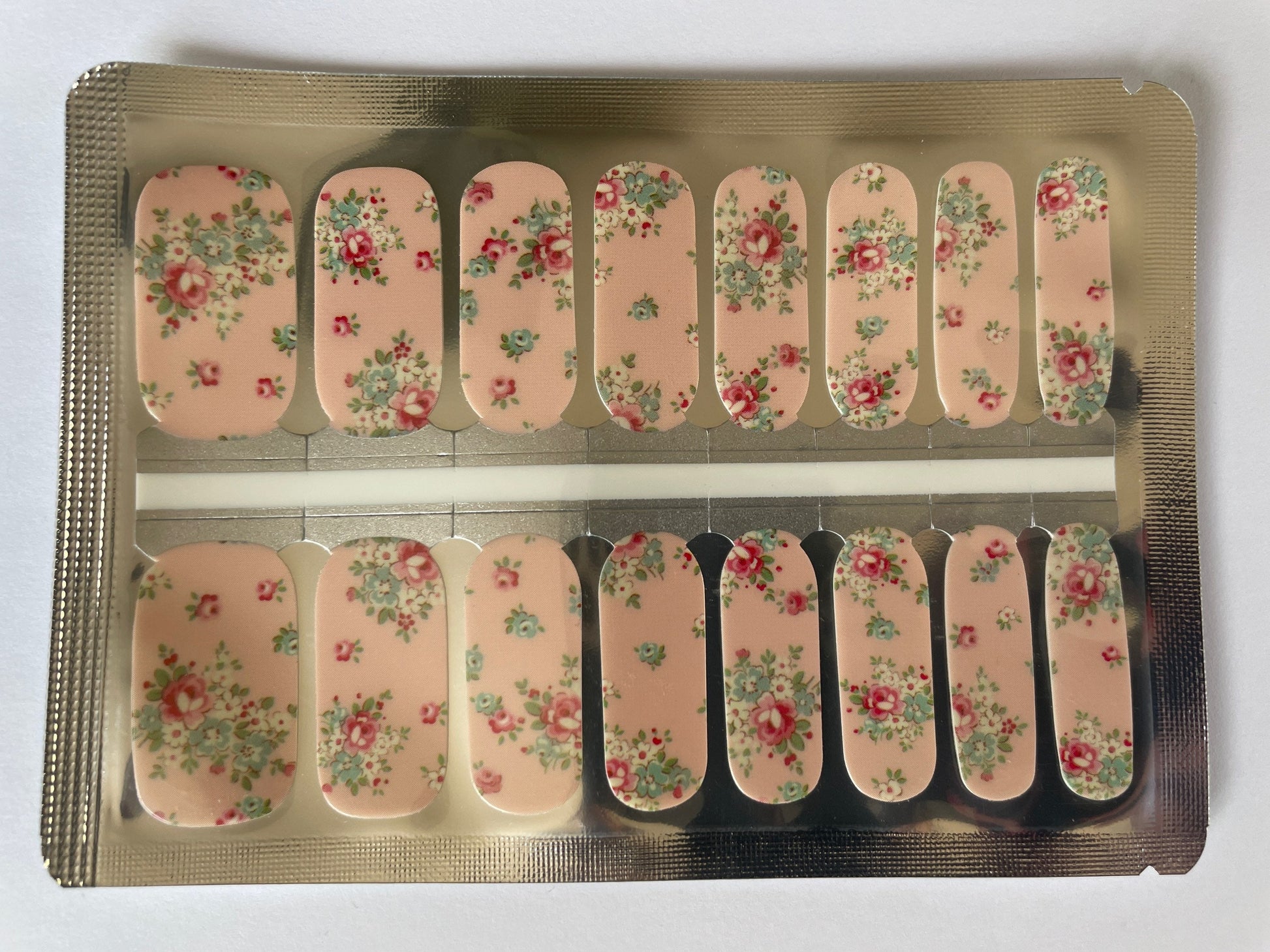 Spring Flowers - Pink Floral - Dry Nail Polish - Long Wear Nail Wraps - Nail Stickers