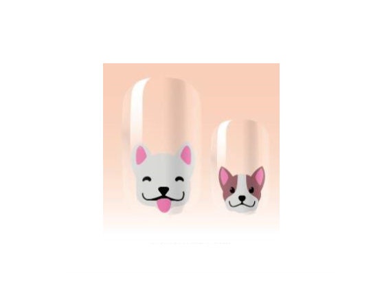 Nail Wraps - Nail Stickers - Nail Decals - Nail Polish - Transparent Dogs