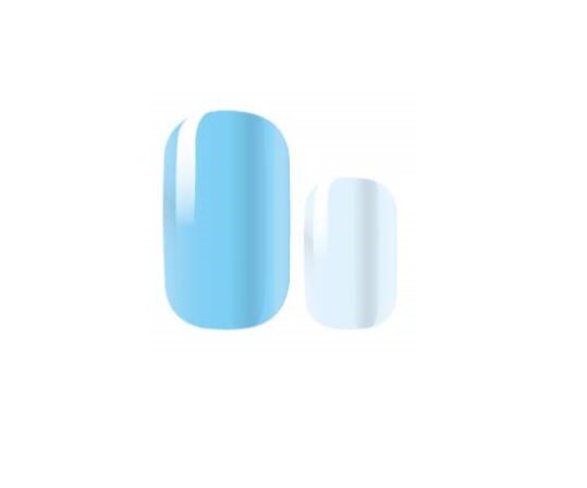 Nail Wraps - Nail Stickers - Nail Polish - Nail Decals - Ombre blue and pink - Pastel