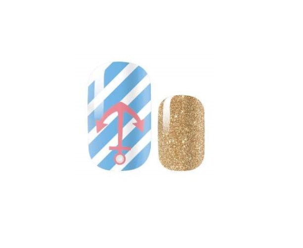 Nail Wraps - Nail Stickers - Nail Decals - Nail Polish - Glitter Nautical Anchor