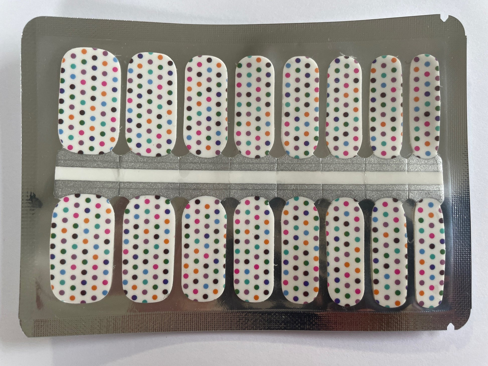 Colorful Polka Dot - Rainbow Nail Wrap - Nail Sticker