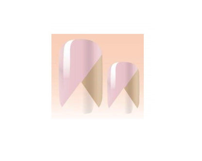 Nail Wraps - Nail Stickers - Nail Strips - Nail Decals - 100% Nail Polish - Transparent - Pink and Beige Negative Space