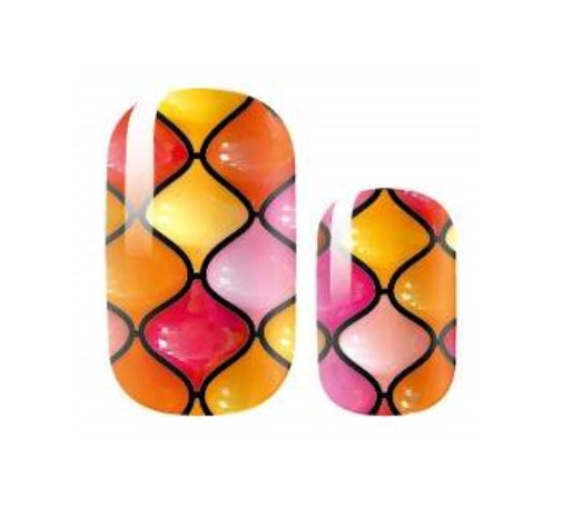 Nail Wraps - Nail Stickers - Nail Decals - Nail Polish - Pink Orange Red Yellow