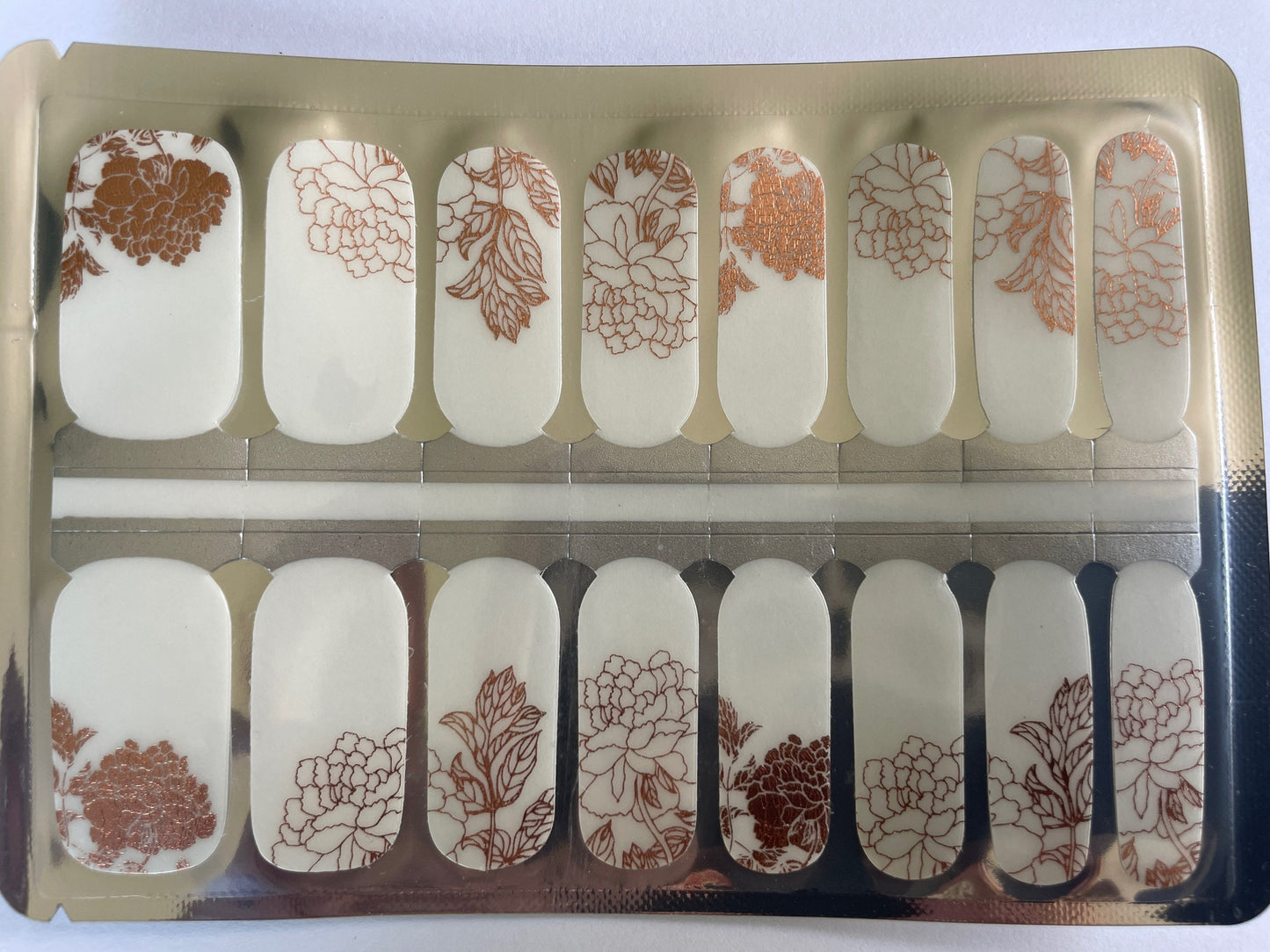 Nail Wraps - Clear Nail Wraps - Nail Decals - Nail Stickers - Transparent - Rose Gold - Floral