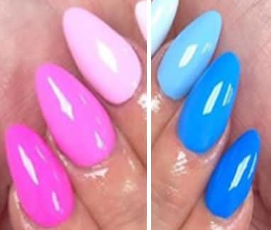 Nail Wraps - Nail Stickers - Nail Polish - Nail Decals - Ombre blue and pink - Pastel