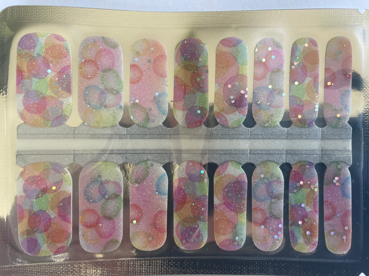 Bubble Rainbow Nail Wraps - Pride - Dry Nail Polish - Long Wear Nail Wraps - Nail Strips - Nail Stickers