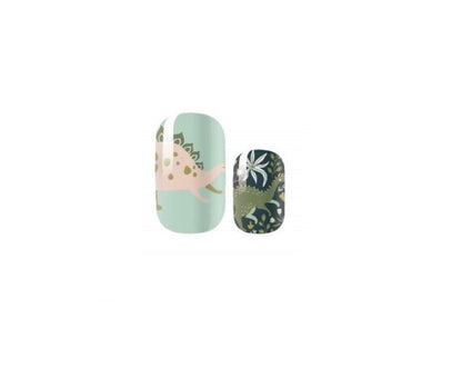 Dinosaur Botanical - Foliage - Nail Wrap - Dry Nail Polish