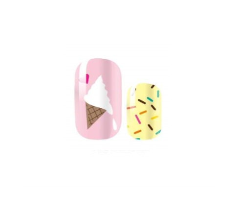 Nail Wraps - Nail Stickers - Nail Strips - Nail Decals - Ice Cream and Sprinkles