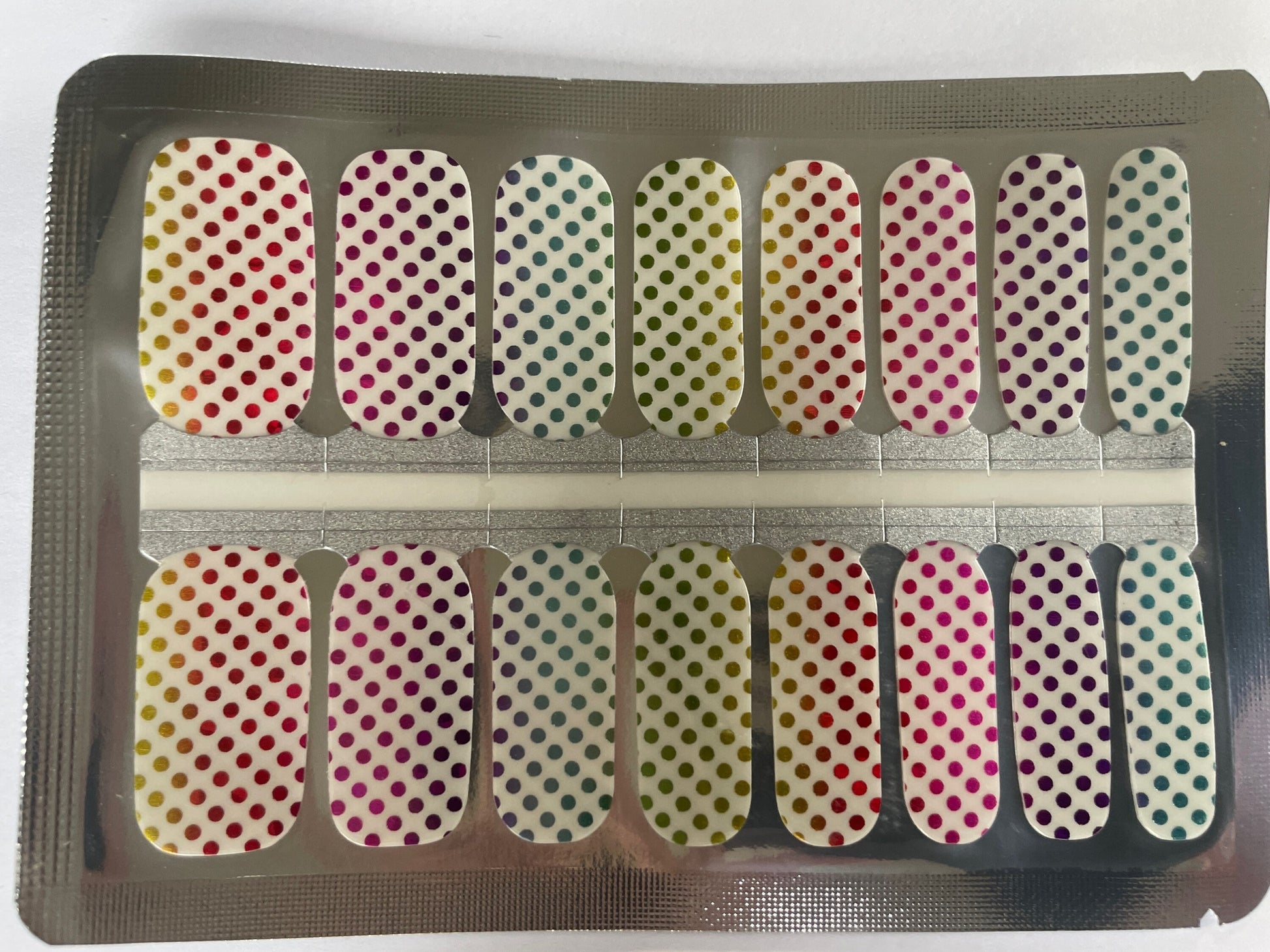 Nail Wraps - Nail Stickers - Nail Decals - Nail Art - Transparent - Rainbow Polka Dot - Pride Nails