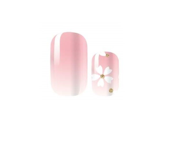 Nail Wraps - Nail Stickers - Nail Polish Strips - Nail Decals - Pink and WHITE Flowers - Pink Floral