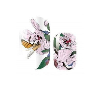 Bee Nail Wraps - Nail Stickers - Bee and Flowers - Long Lasting Nail Wraps - Nail Strips - Dry Nail Polish