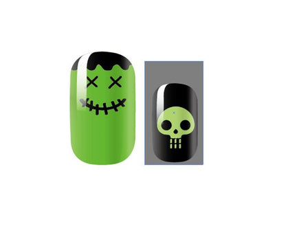 Glow in the Dark Nail Wraps - Nail Stickers - Halloween - Dry Nail Polish - Long Wear Nail Wraps