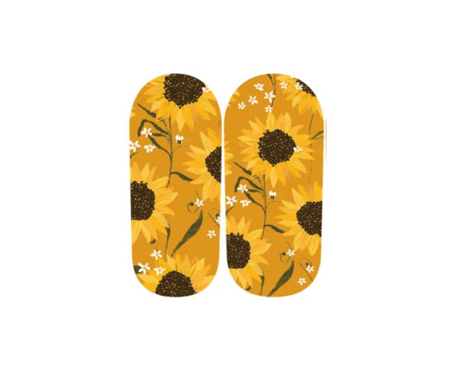 Nail Wraps - Nail Stickers - Yellow Sunflower - Dry Nail Polish - Long Wear Nail Wraps