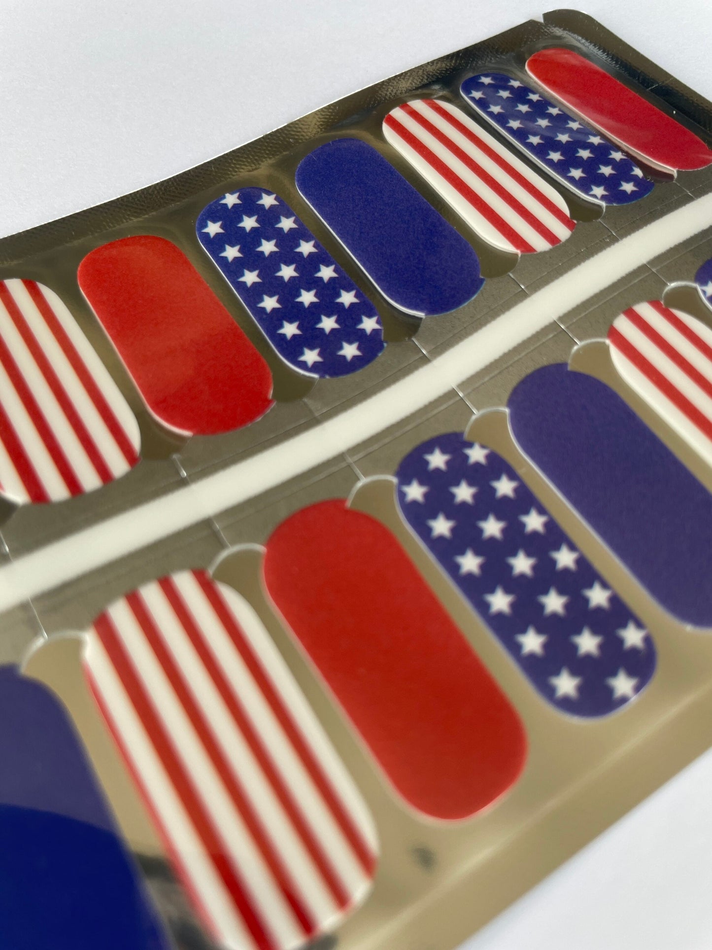 Nail Wraps - Nail Stickers - Patriotic - Stars and Stripes - USA - Long Wear Nail Wraps - Nail Decals