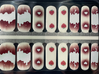 Nail Wraps - Nail Stickers - Bloody Valentine - Long Wear Nail Wraps - Nail Polish Wraps - Nail Decals