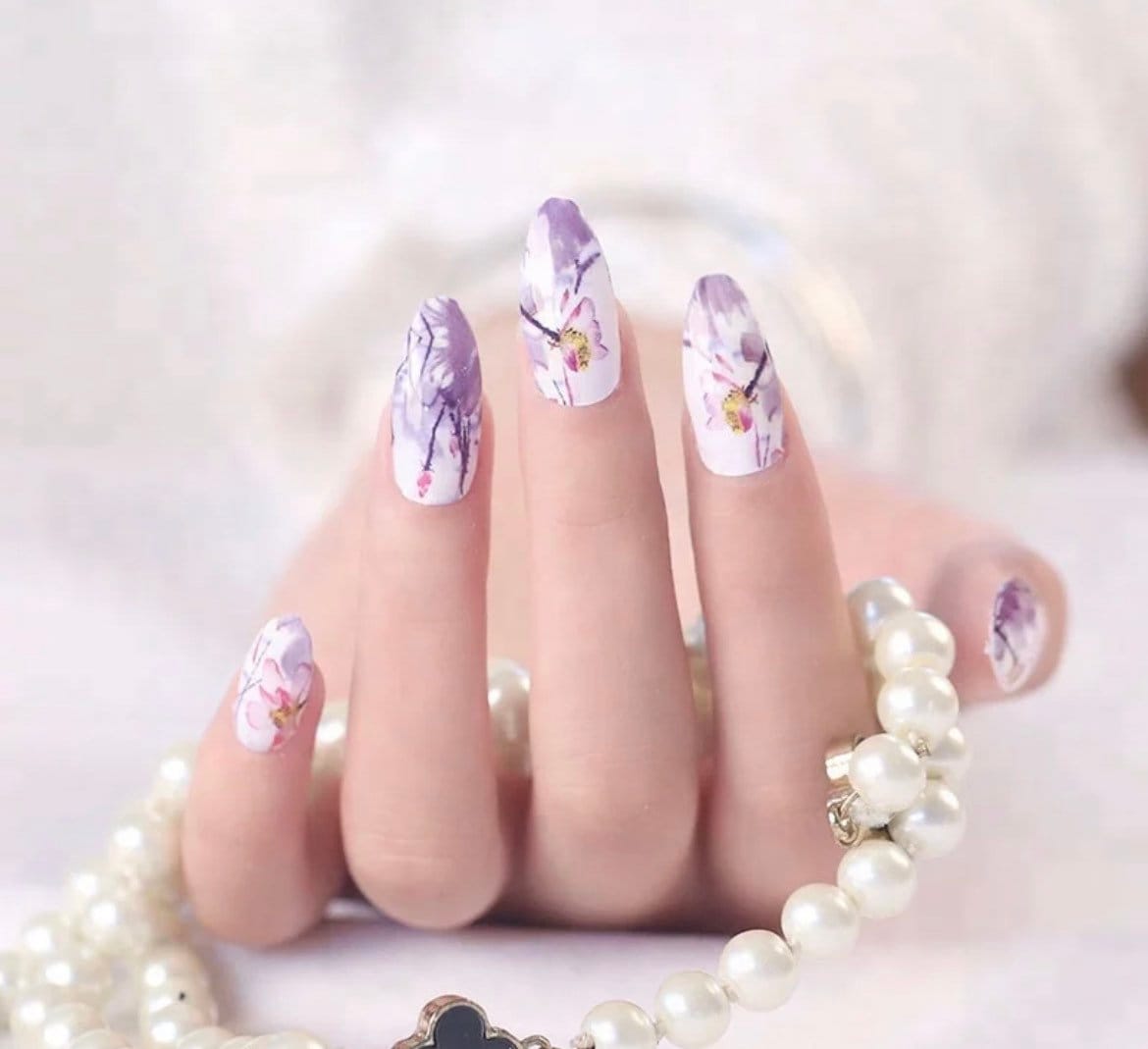 Nail Wraps - Nail Stickers - Nail Polish Strips - Nail Decals - Watercolor Floral