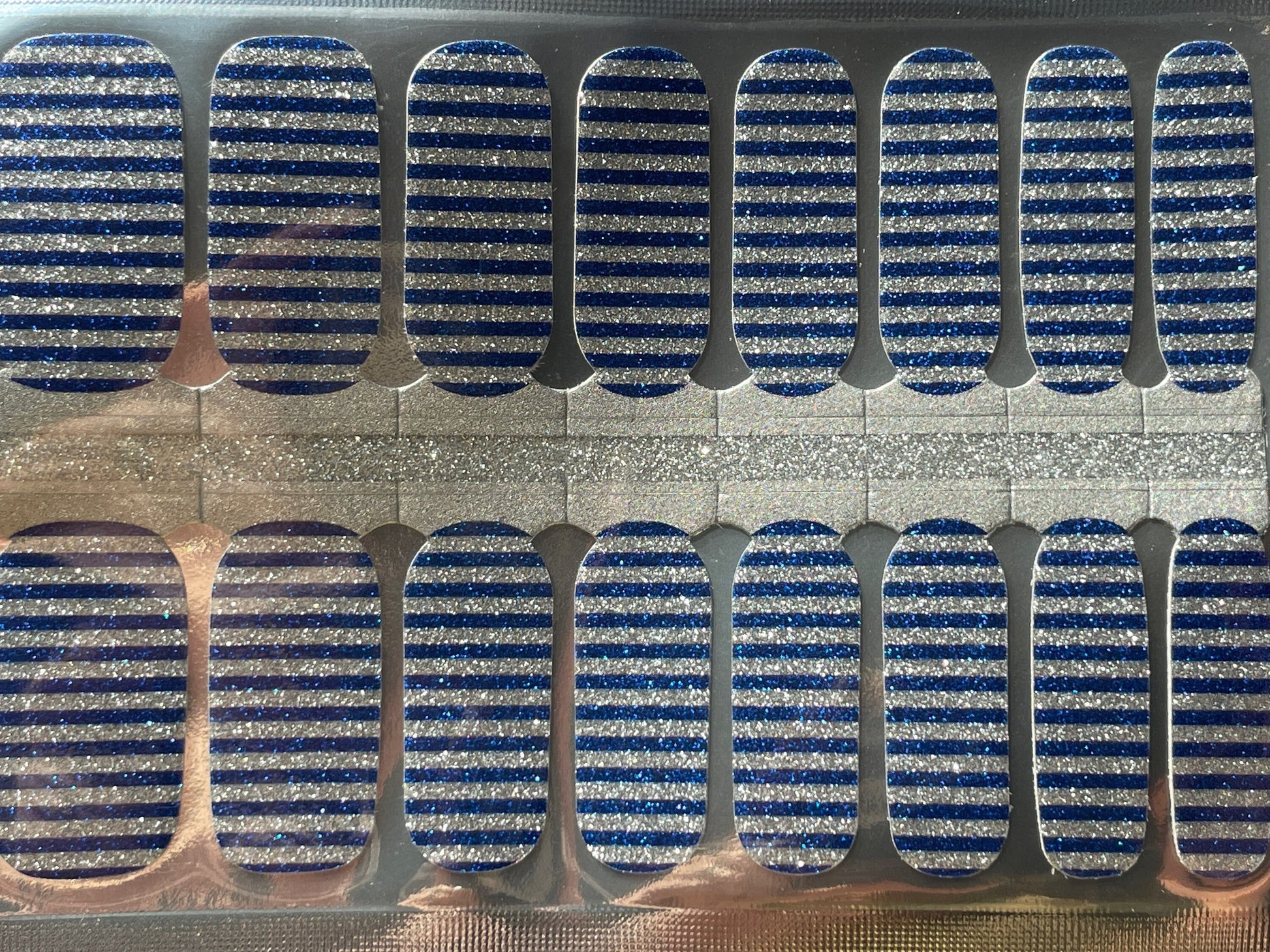 Striped Nail Wraps - Blue and White - Strips - Nail Wrap - nail sticker - Nail Wraps