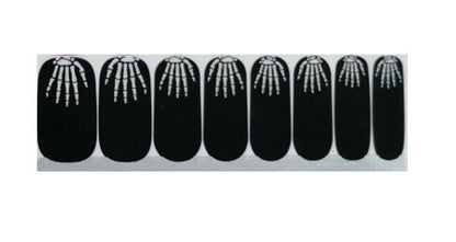 Glow in the dark Nail Wraps - Nail Stickers - Halloween - Skeleton - Bones - Dry Nail Polish - Long Wear Nail Wraps - Nail Decals