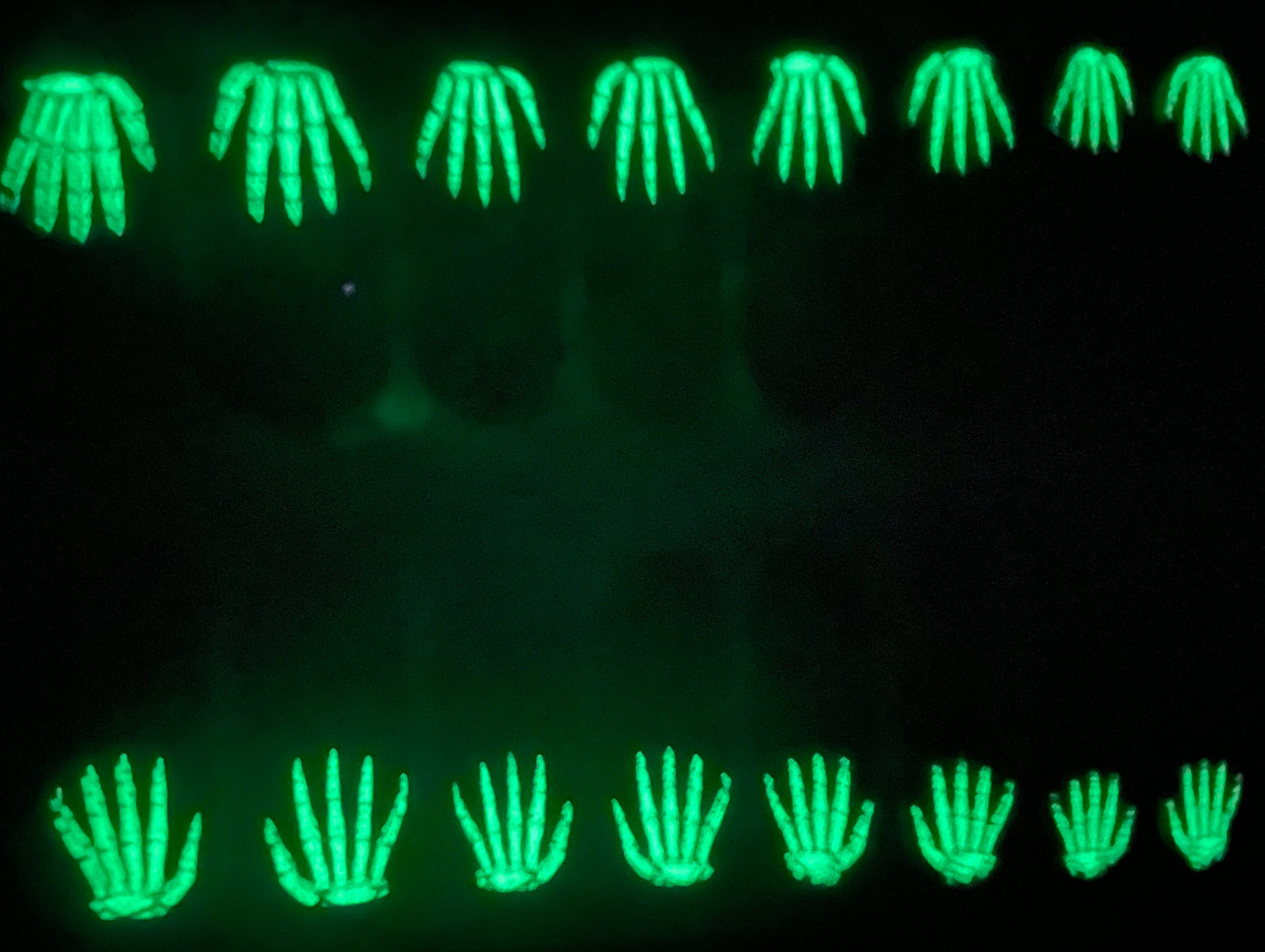 Glow in the dark Nail Wraps - Nail Stickers - Halloween - Skeleton - Bones - Dry Nail Polish - Long Wear Nail Wraps - Nail Decals