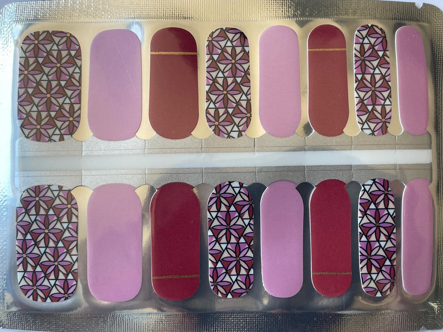 Nail Wraps - Nail Stickers - Pink and Red Floral - Dry Nail Polish - Long Wear Nail Wraps