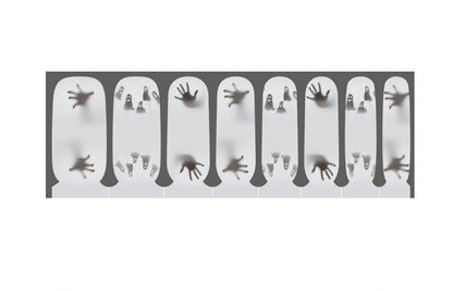 Halloween Nail Wraps - Nail Stickers - Haunted Manicure - Dry Nail Polish - Long Wear Nail Wraps - Nail Decals