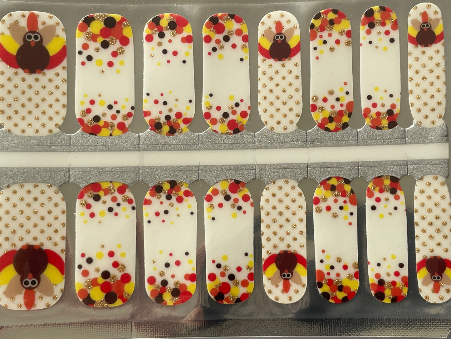 Thanksgiving - Little Turkey - Autumn - Long Lasting Nail Wraps - Nail Strips - Dry Nail Polish